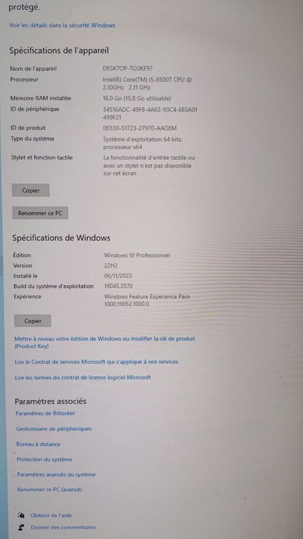 Ordinateur Optiplex 3060 (Micro) Matériel informatique