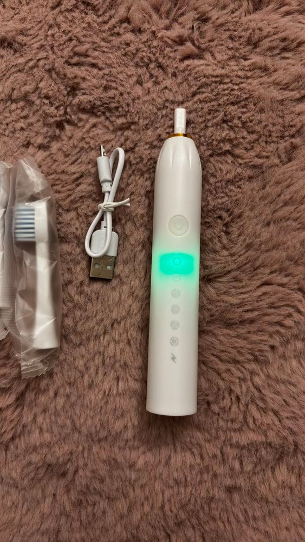 Brosse &agrave; Dents &Eacute;lectrique Neuve avec 4 T&ecirc;tes de Rechange, C&acirc; Puriculture