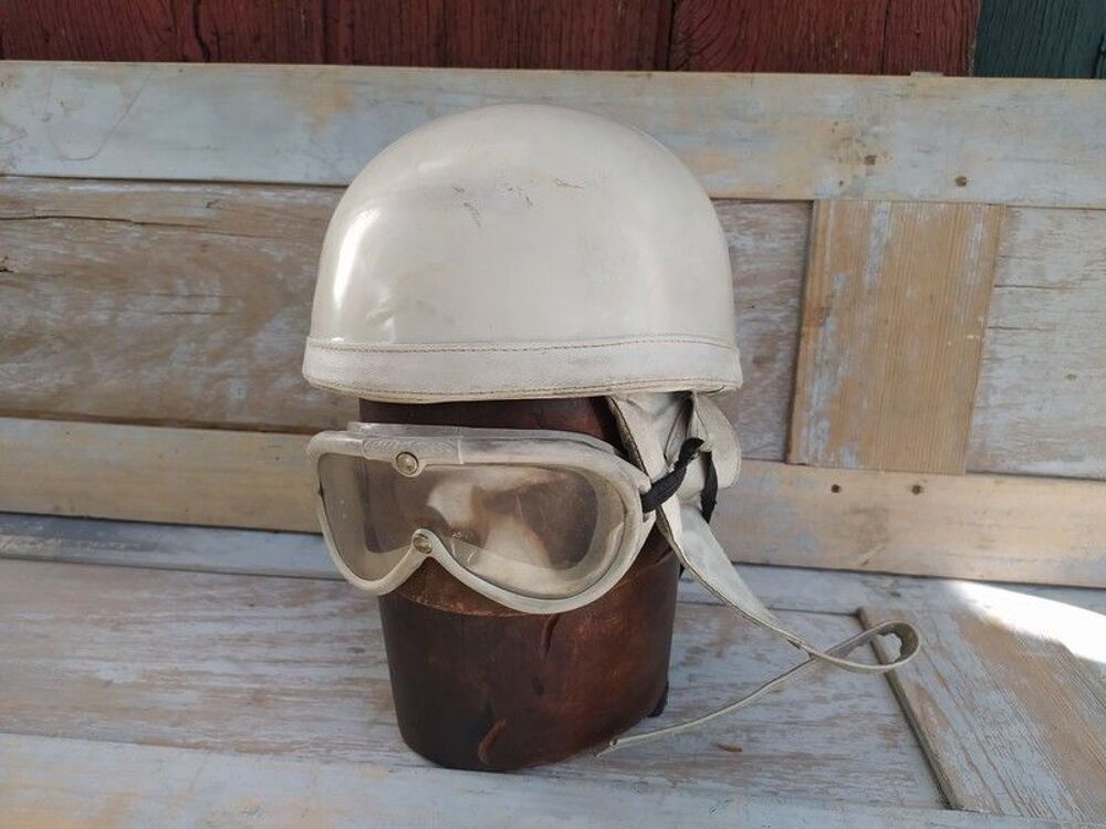 Casque Bayard Lunettes Moto Mobylette Scooter Solex Vintage 