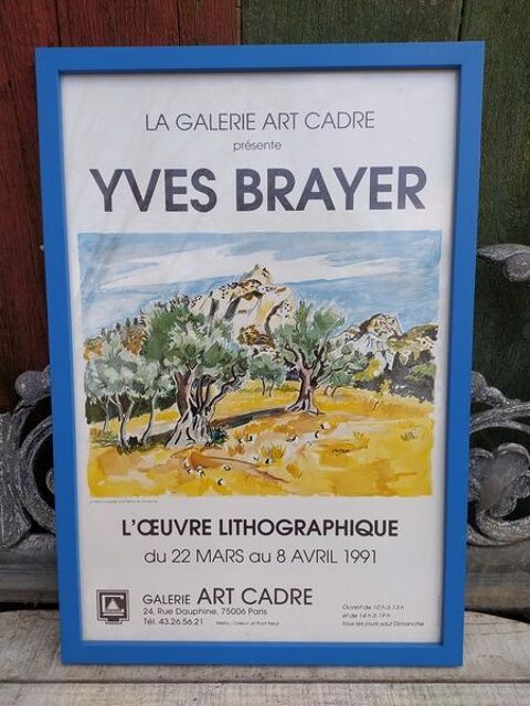 Affiche Exposition Yves Brayer Galerie Art Cadre 1991 50 Loches (37)