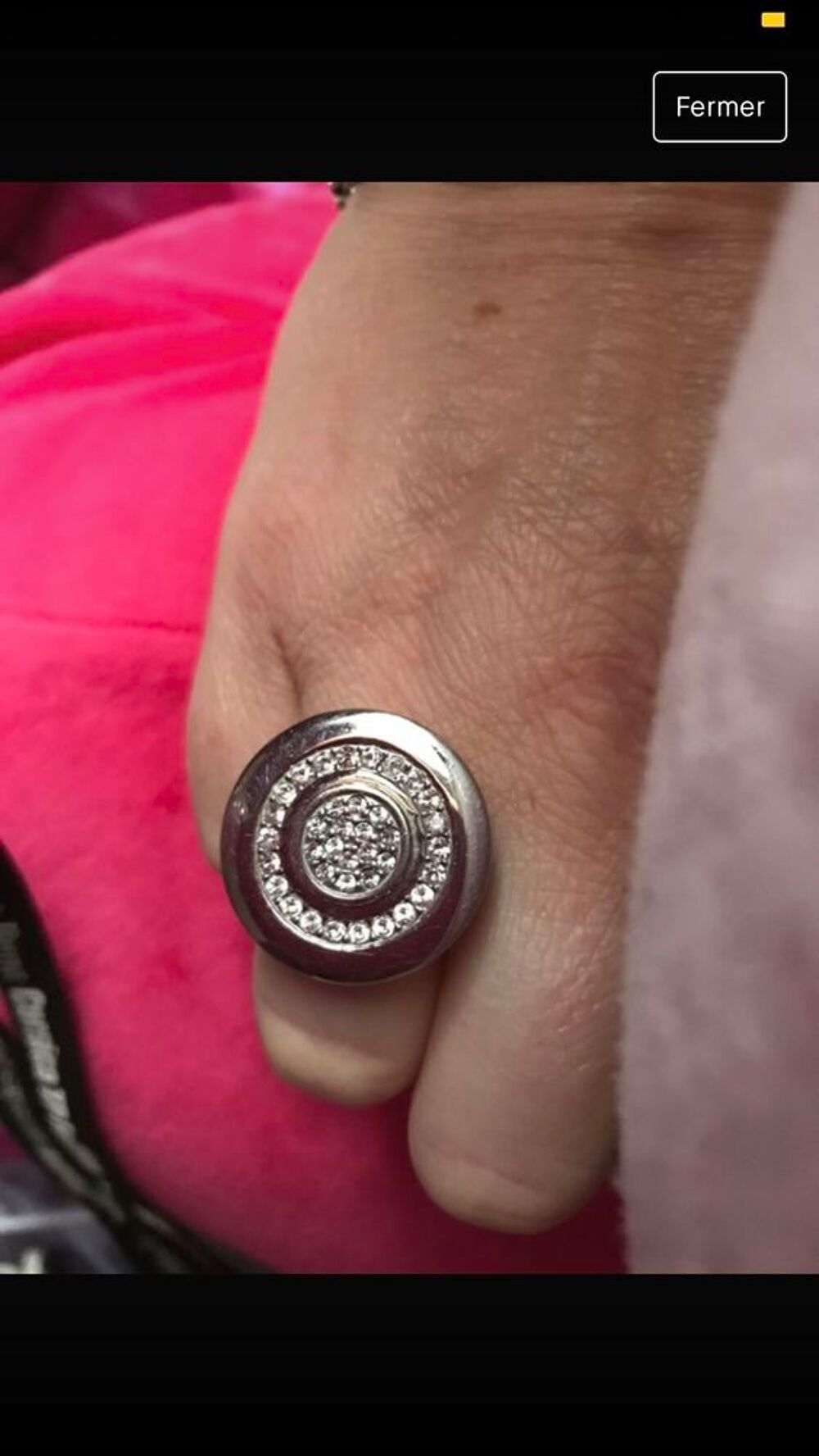 bague T55 acier zirconiums Bijoux et montres