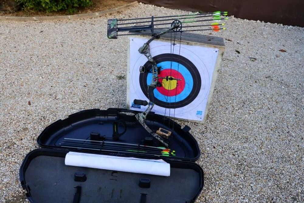 Arc a poulie complet avec valise et cible Sports