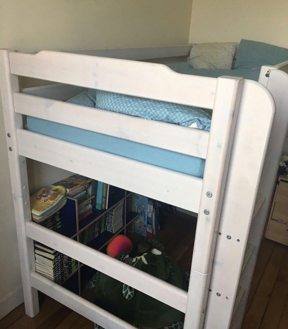 Lit Flexa sur&eacute;lev&eacute; 1 place Mobilier enfants