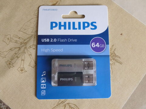 Lot de 2 Cl�s USB 64 GO Philips neuves, emball�es, sous blis 25 Beaumont-l�s-Valence (26)