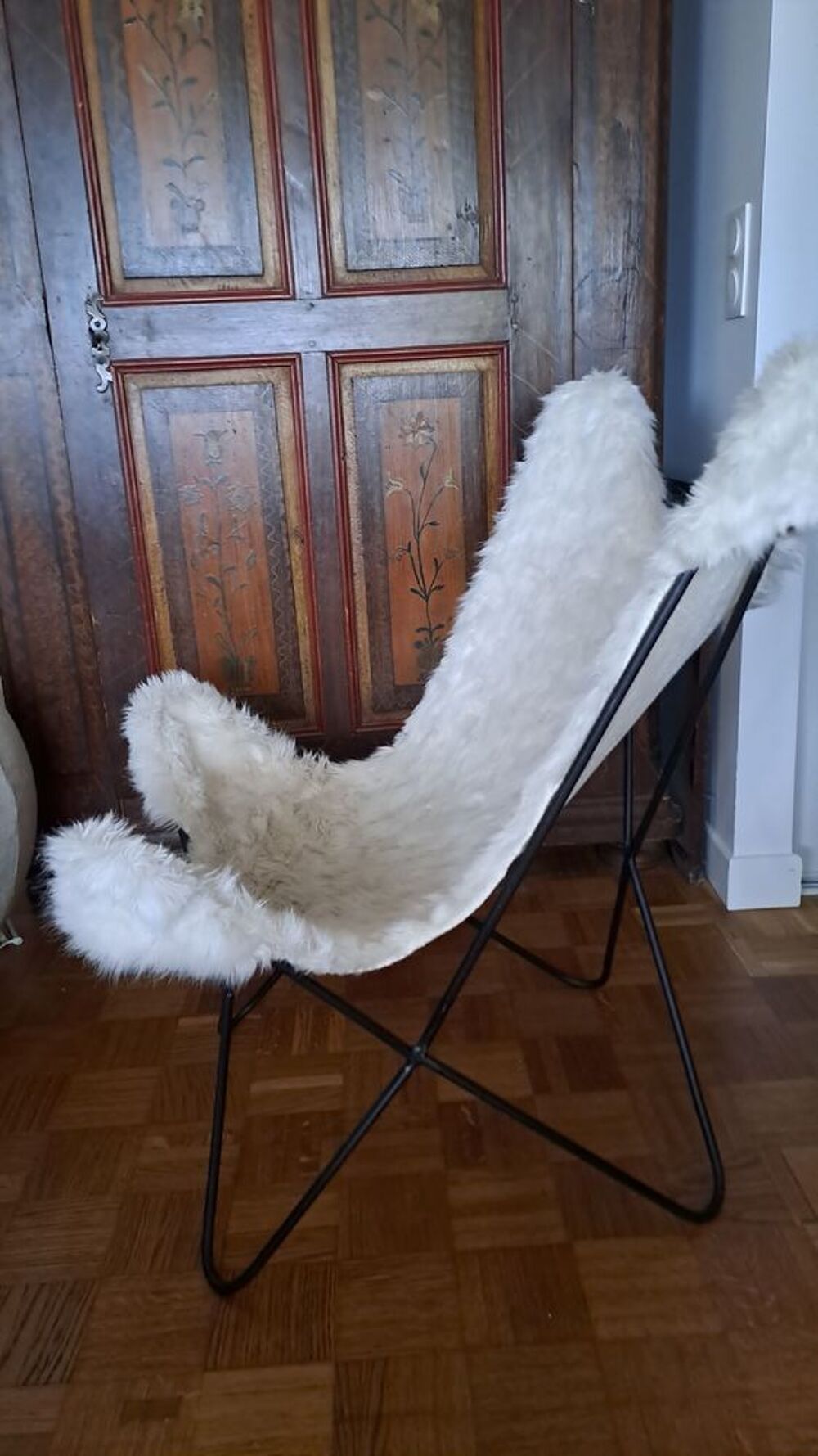 Fauteuil Design Fausse Fourrure Blanche Meubles