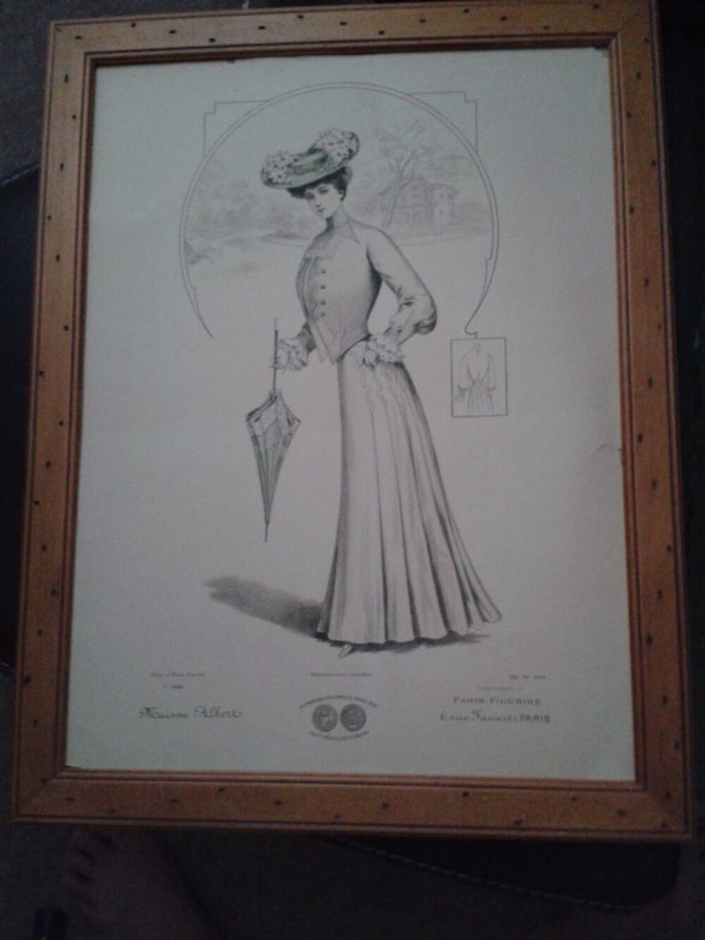 Gravure de mode ancienne 1904 suite expo universelle de 1900 Dcoration