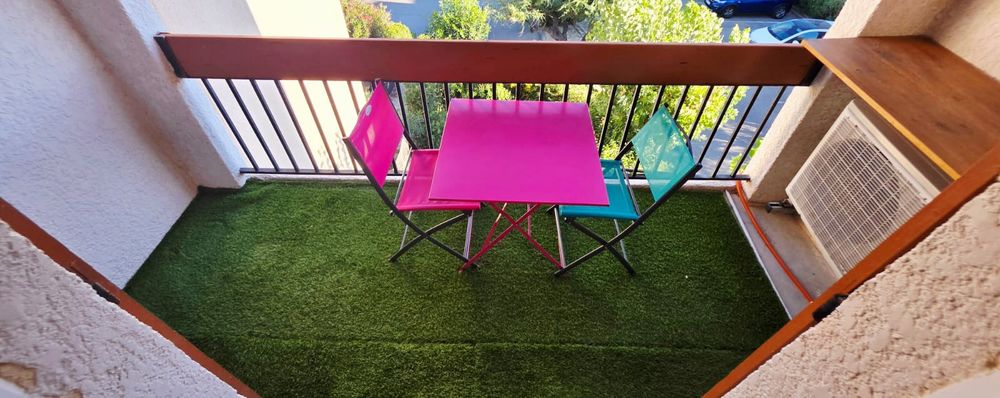 Vente Appartement T2 meublé fonctionnel  balcon 3 petites vue mer + parking Sausset-les-pins