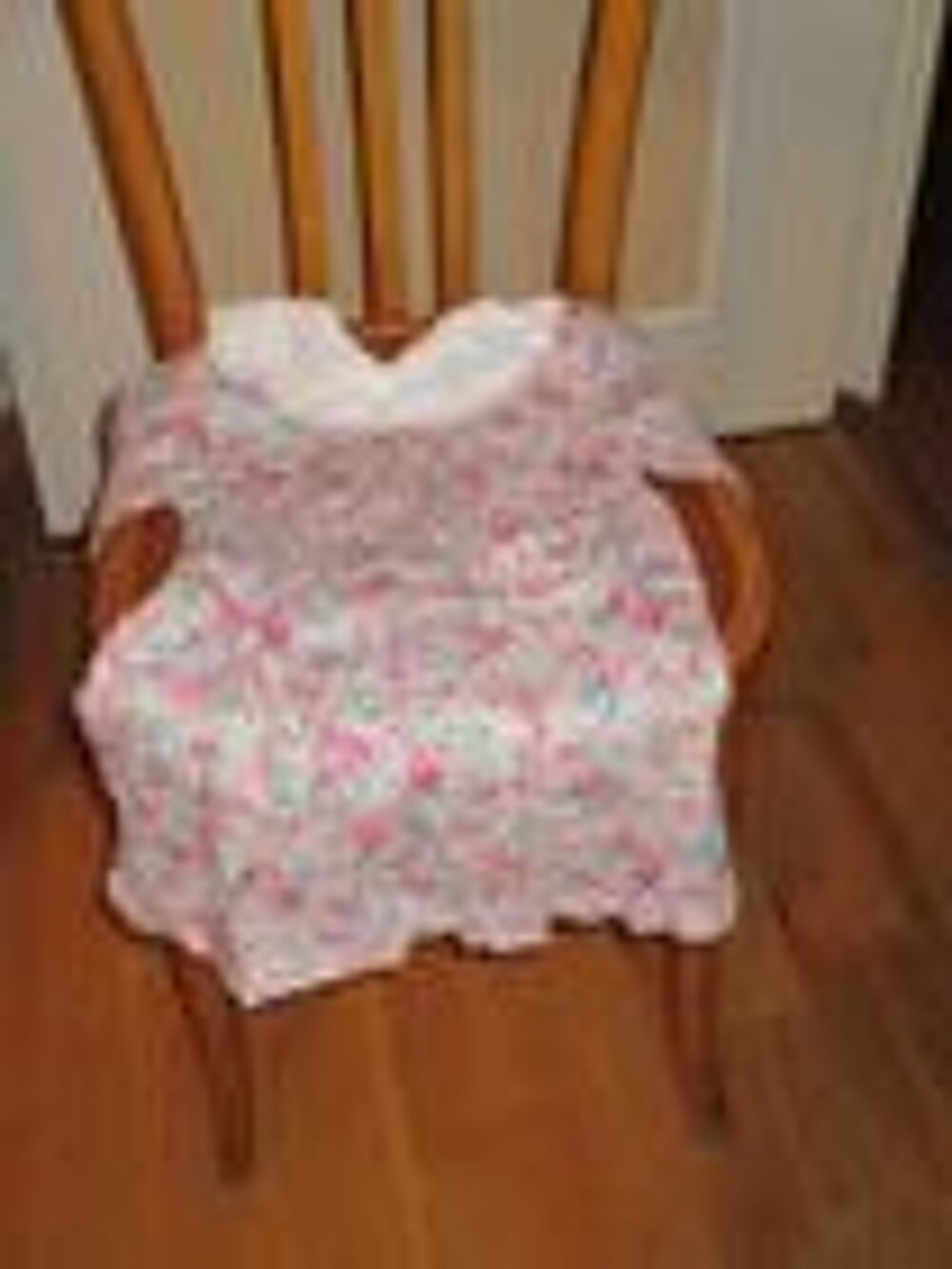 Robe fleurie rose col blanc Vêtements enfants