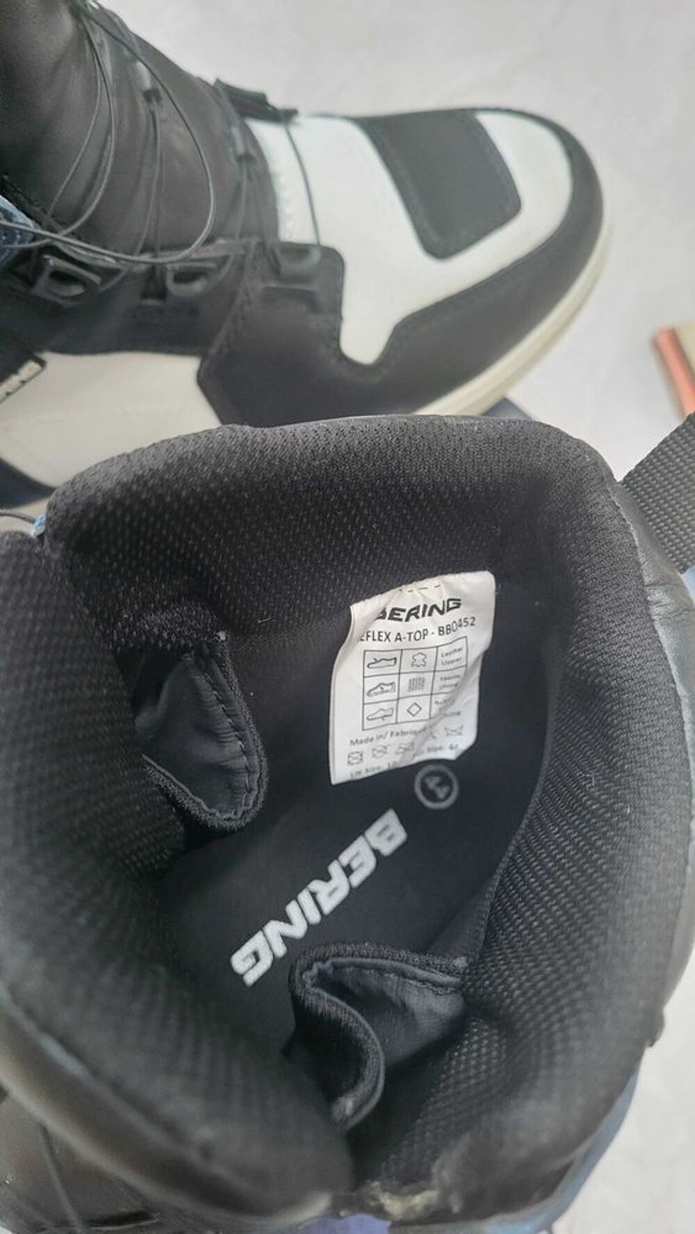   basket bering moto montante cuir 