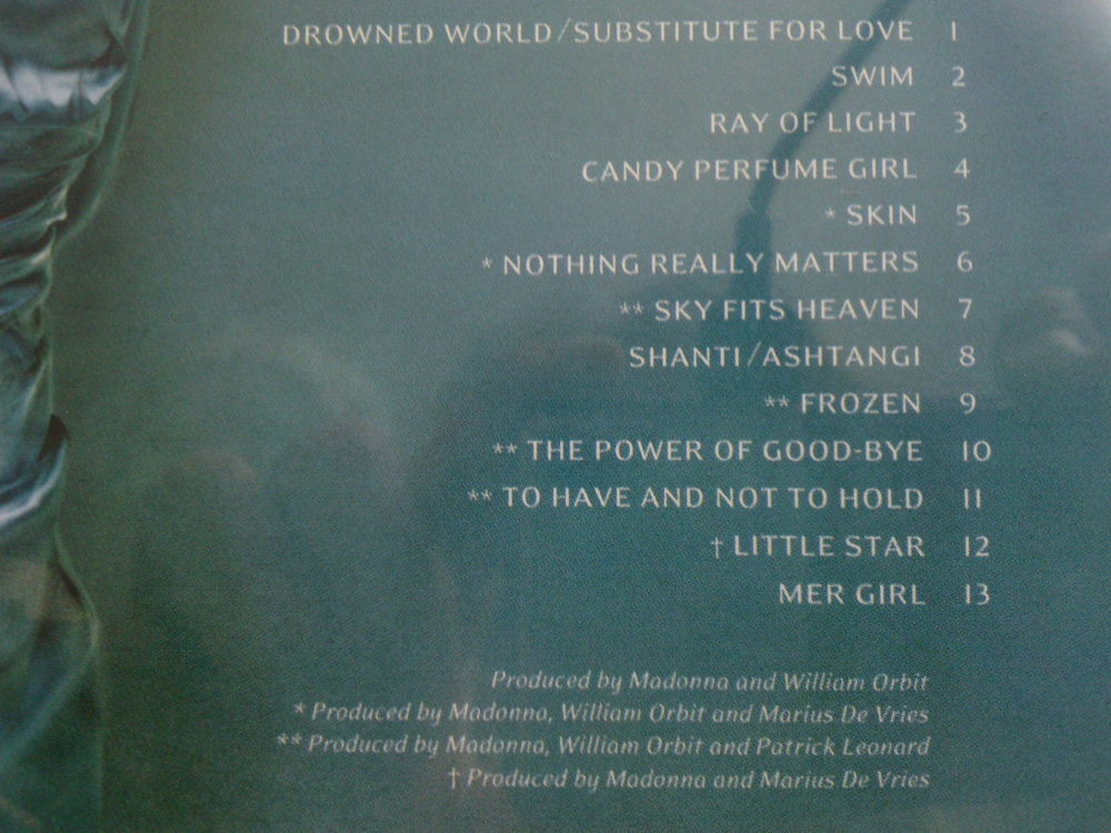 Madonna Ray of light CD et vinyles