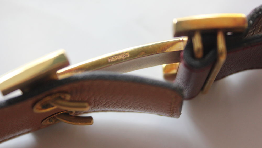 Ceinture r&eacute;versible HERMES vintage 60 Maroquinerie
