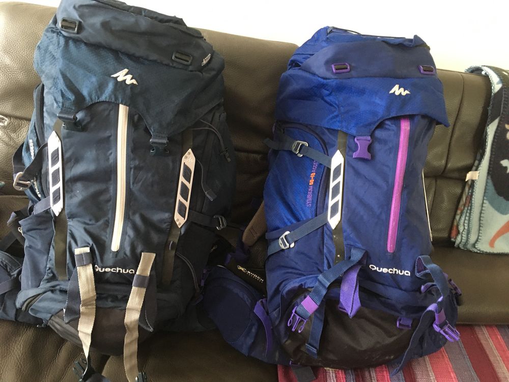 Deux sacs &agrave; dos un de 50 litres et un de 70litres Sports