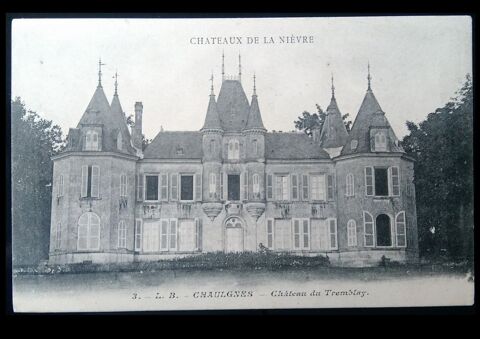 Timbres-CPA-carte postale- Chaulgnes (58) - Le chteau du Tr 8 Lyon 5 (69)