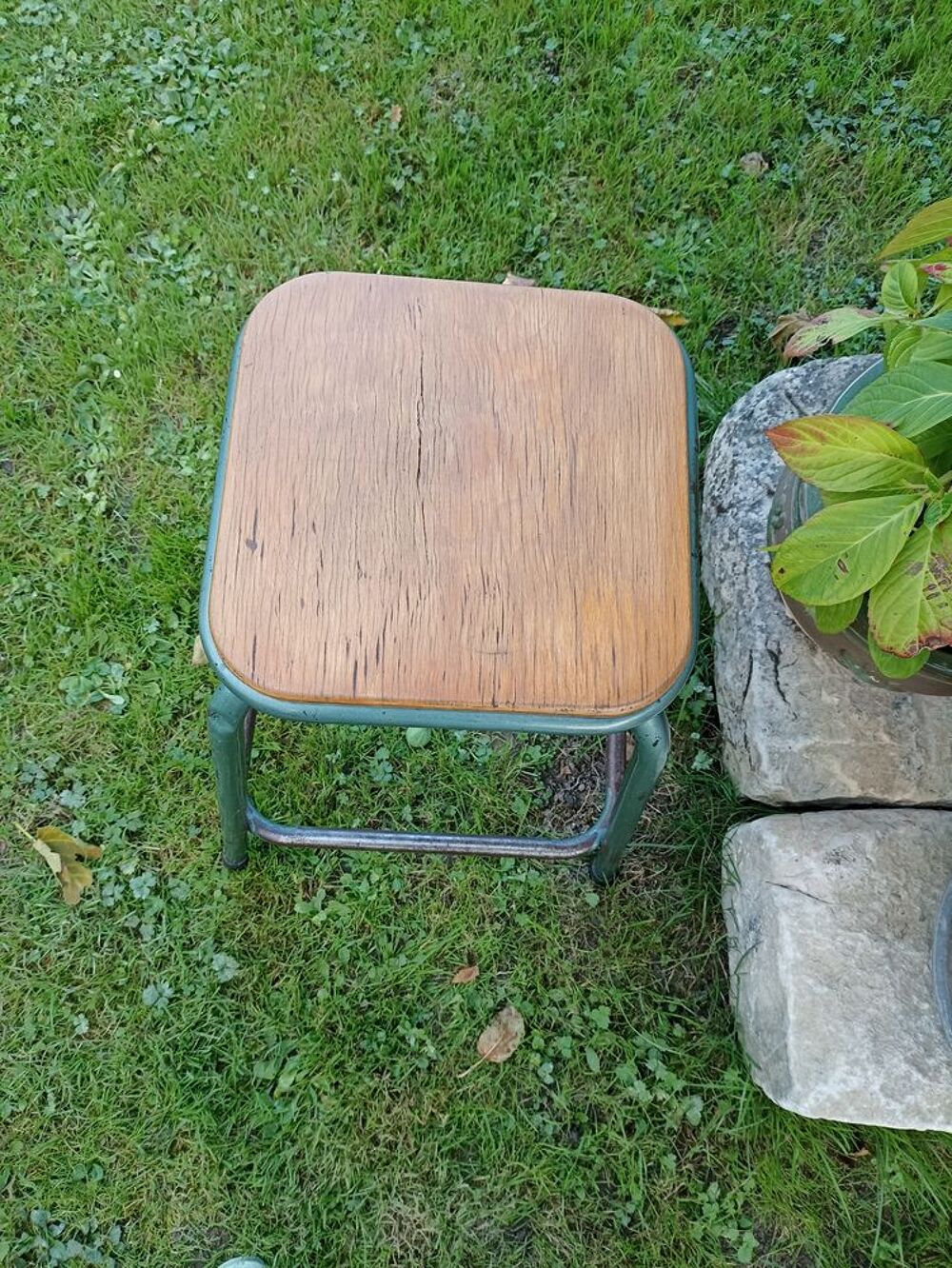 Tabouret bois et m&eacute;tal Meubles