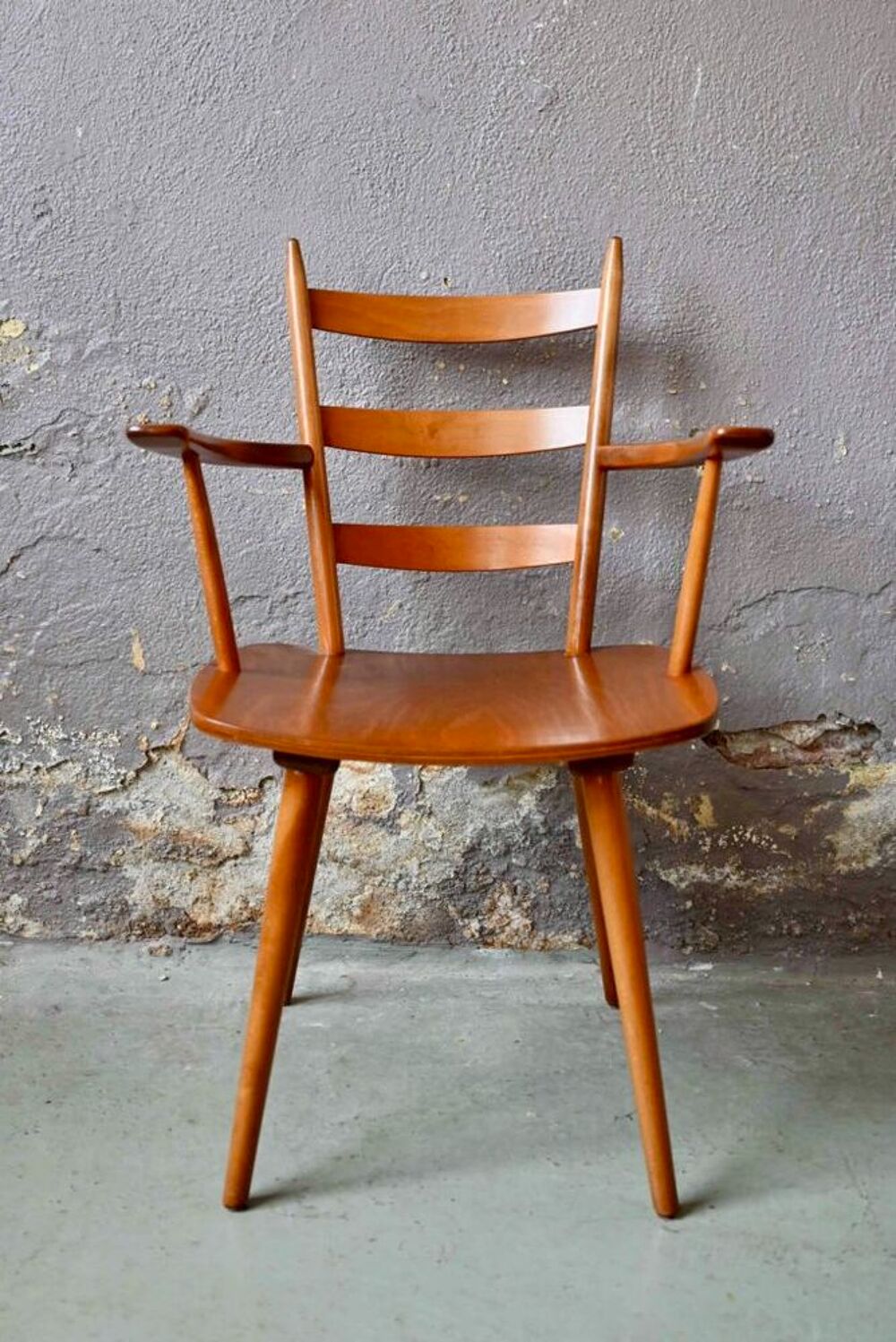 Fauteuil de bureau Hiller en bois de h&ecirc;tre style vintage Meubles