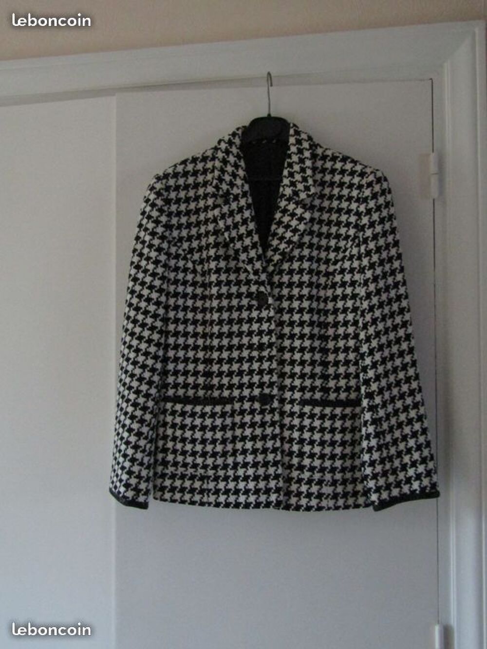 Veste imprim&eacute; pied de coq intemporel . Vêtements