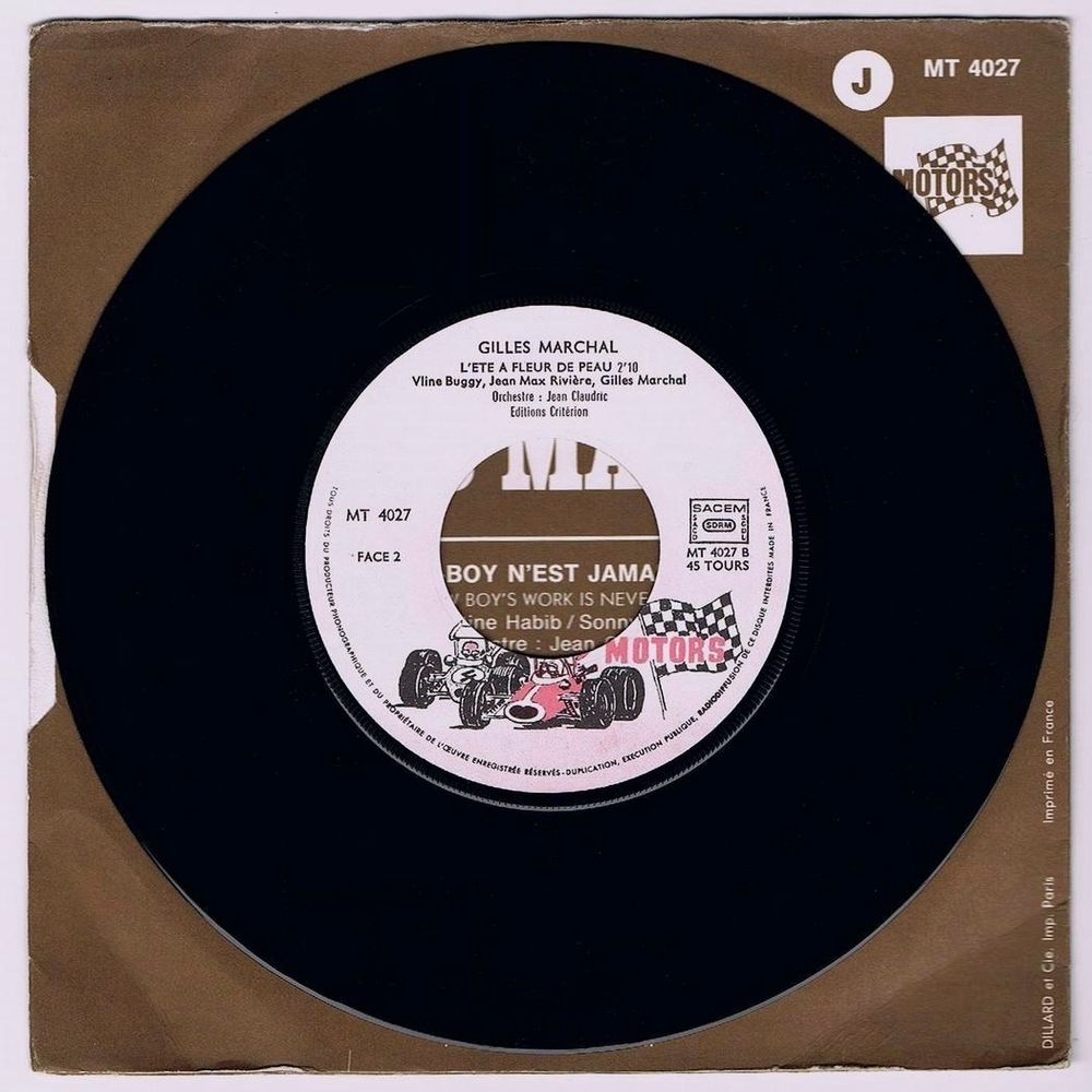 GILLES MARCHAL -45t- UN COW-BOY N'EST JAMAIS TRANQUILLE-1972 CD et vinyles