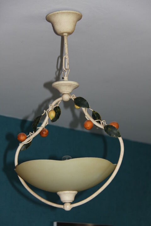 LUMINAIRE FER FORGE BEIGE/FRUITS 20 Hallennes-lez-Haubourdin (59)