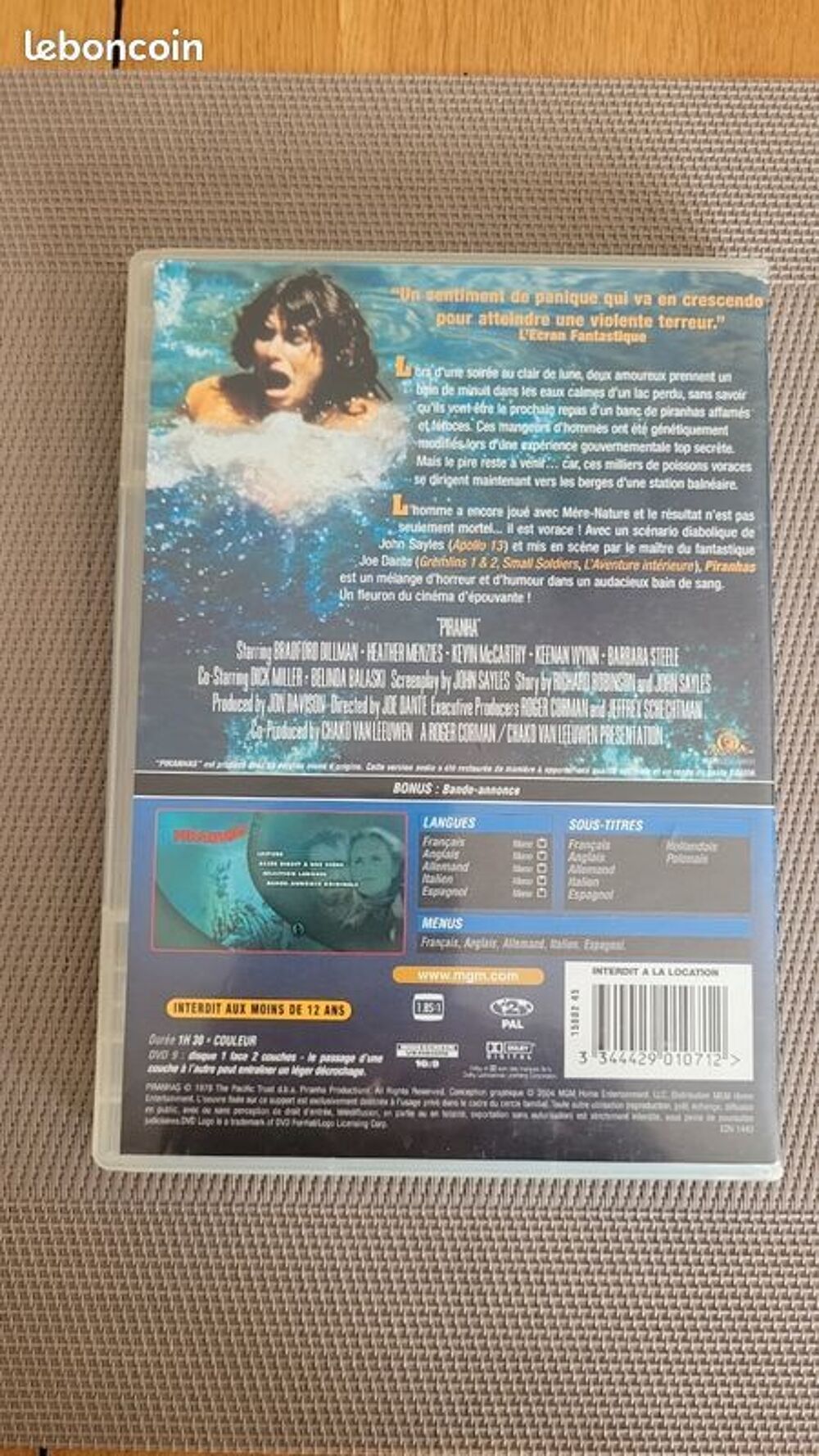 Dvd Piranhas DVD et blu-ray