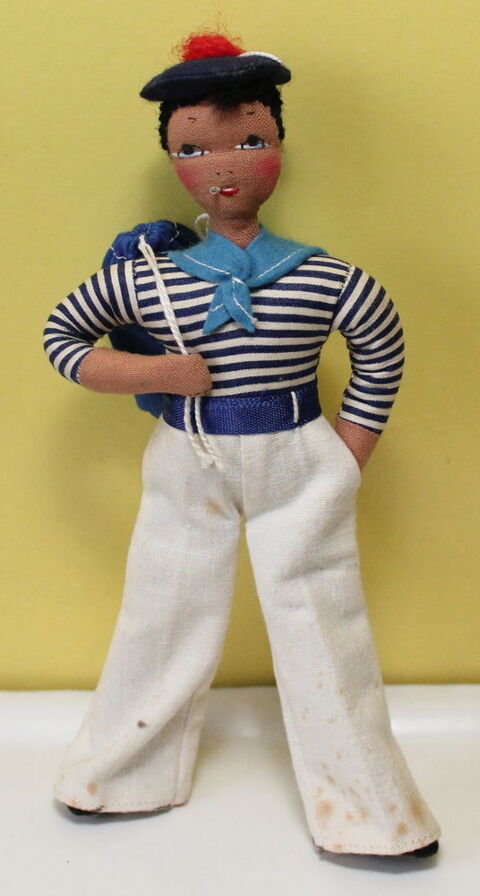 Poup�e de chiffon, marin fumeur 1960 30 Issy-les-Moulineaux (92)