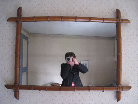 Grand miroir  bambou  au mercure 1930 125 Saint-Ismier (38)