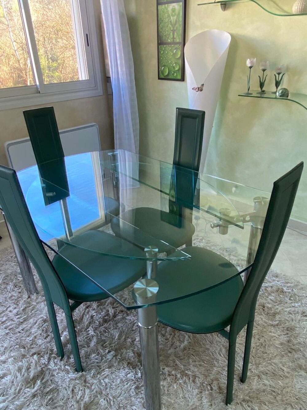 4 Chaises en cuir design italien - Meubles
