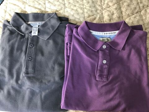 LOT DE DEUX POLOS  VIOLET & GRIS  Taille  S 10 Saint-Genis-Laval (69)
