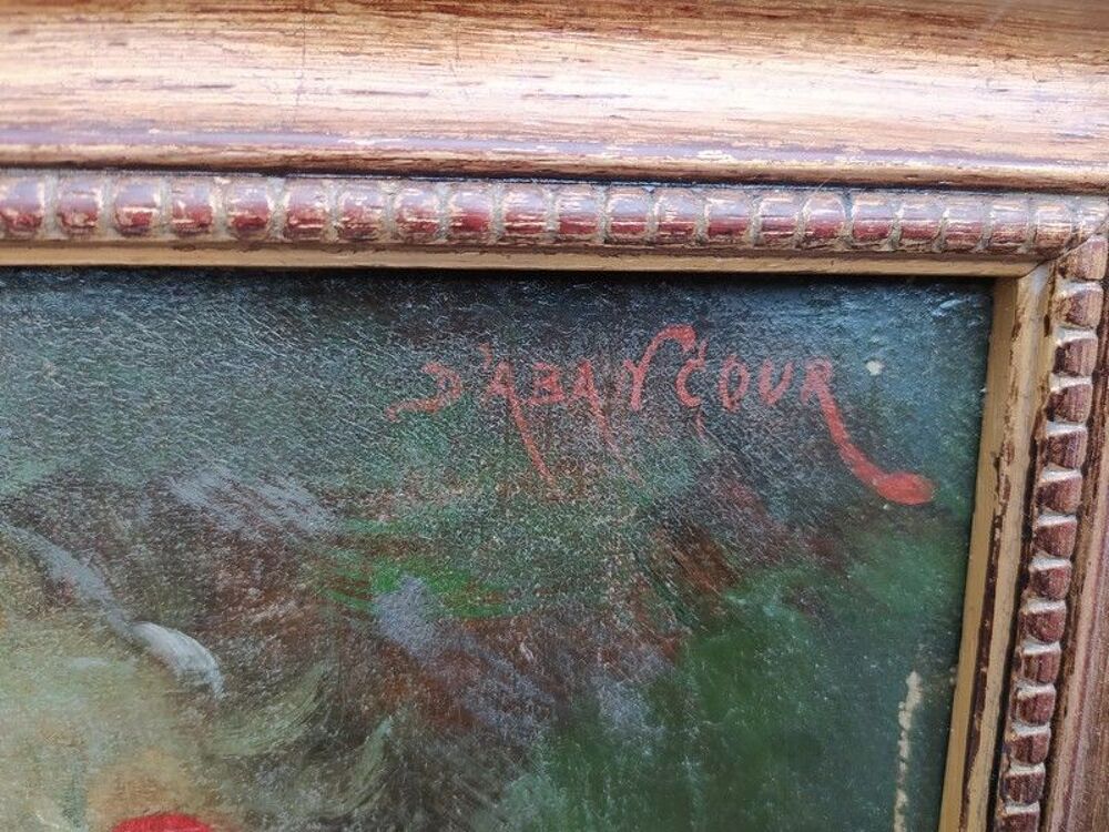 Tableau Portrait F&eacute;minin ca1900 Sign&eacute; d'Abancourt 