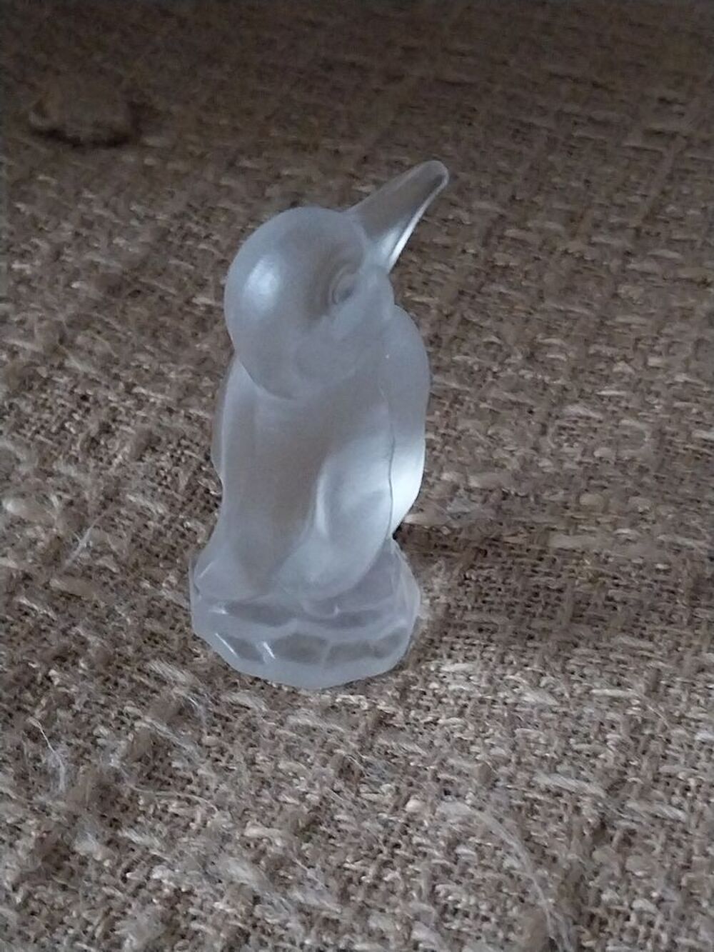 Figurine Oiseau pingouin en Verre Transparent D&eacute;corative Décoration