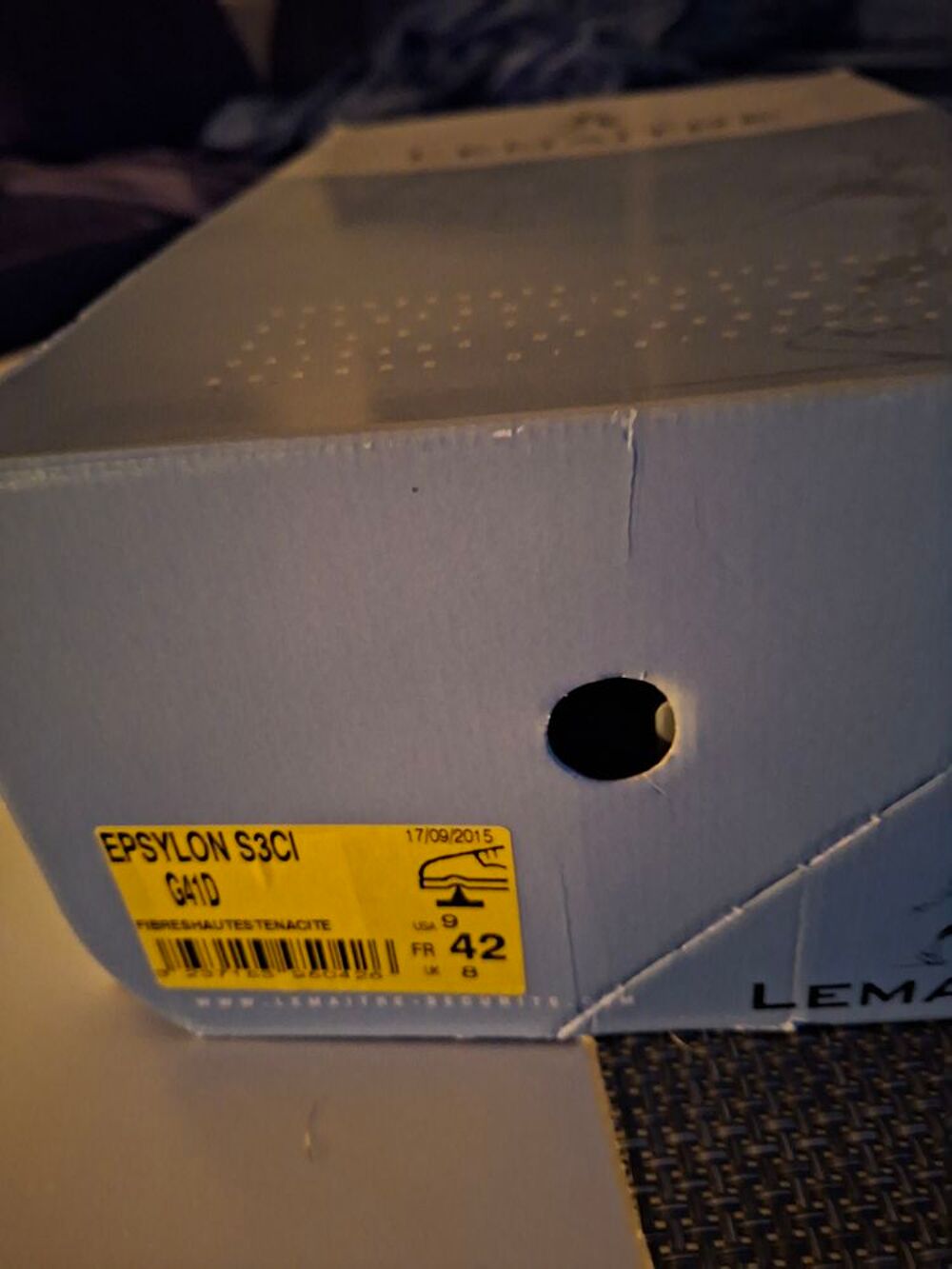 Chaussures de s&eacute;curit&eacute; montantes noires Lemaitre Chaussures
