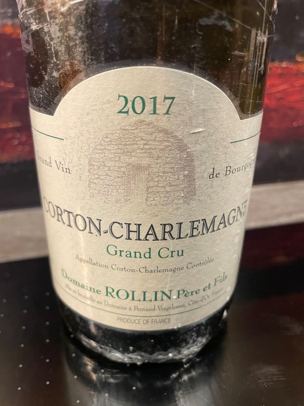 1 Bt Corton-Charlemagne GC 2017 Domaine ROLLIN P&amp;F Cuisine