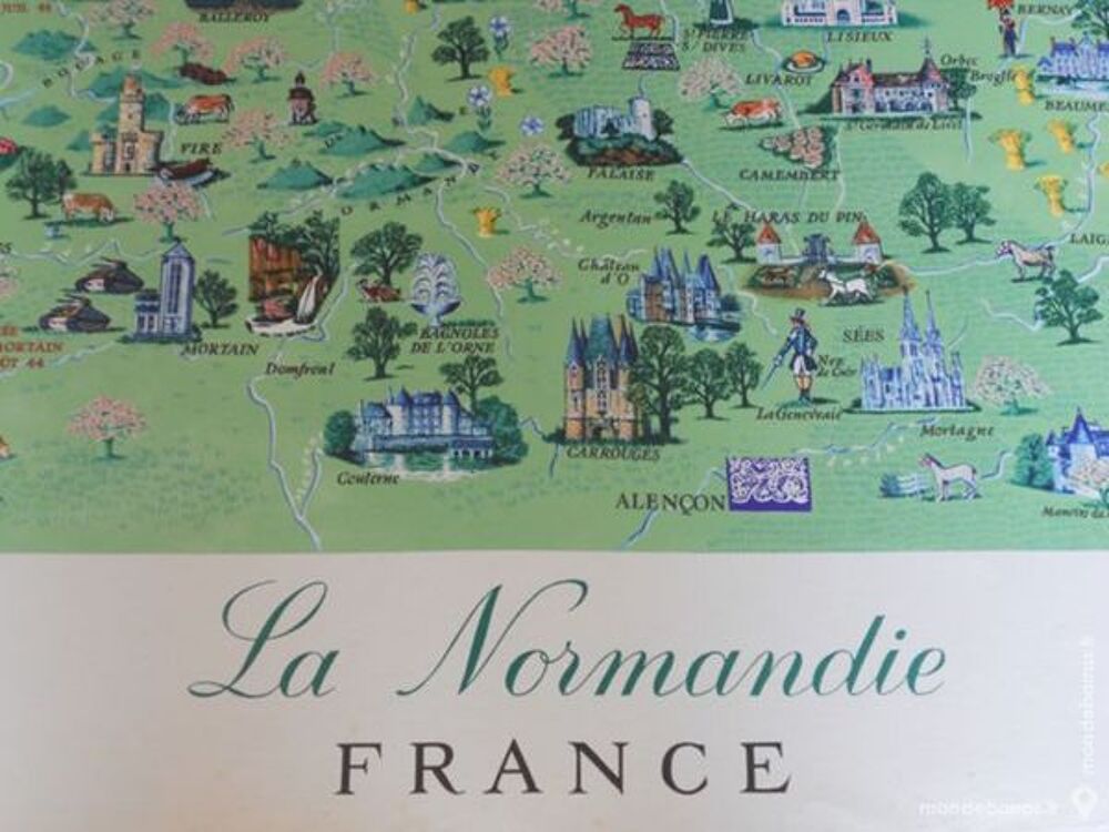 chromolithographie " la Normandie" Meubles