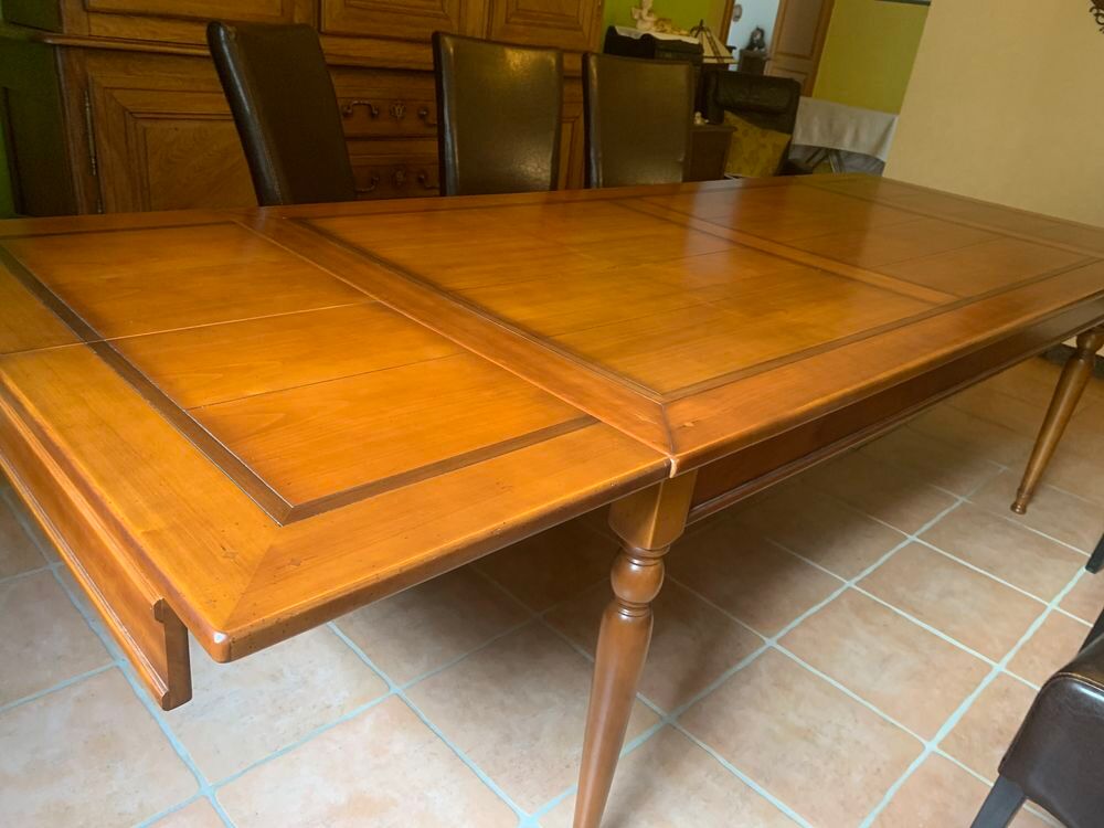 TABLE (2 ALLONGES).6 CHAISES DE SALLE &Agrave; MANGER Meubles