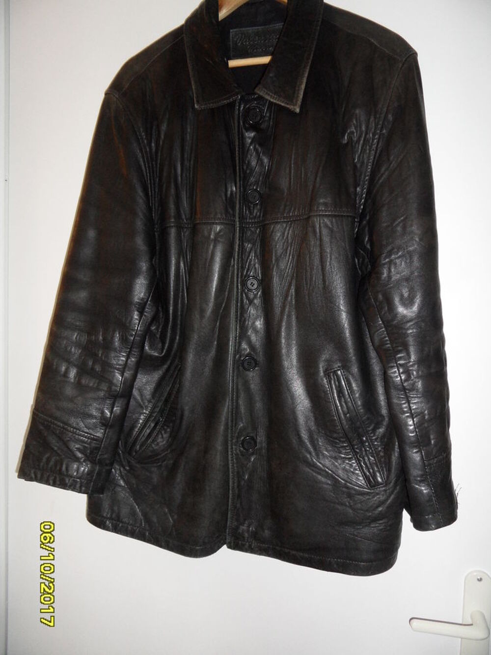 blouson cuir noir Vtements