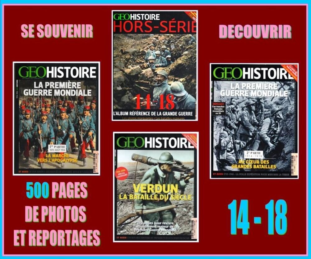 LA PREMI&Egrave;RE GUERRE MONDIALE - g&eacute;o - 1914/1918 Livres et BD