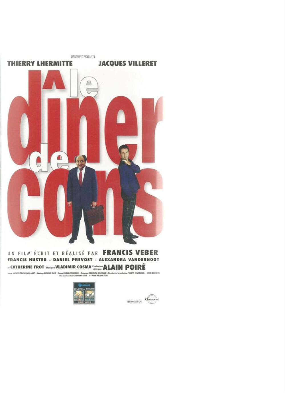 Le diner de cons - villeret lhermite - vhs - livraison ok 