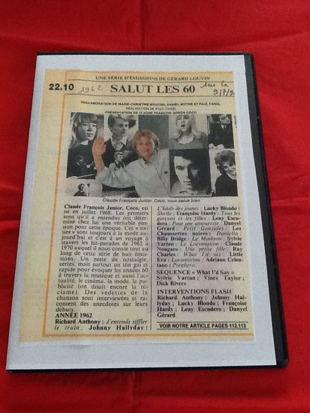 DVD enregistr&eacute;s t&eacute;l&eacute; "SALUT LES 60" DVD et blu-ray