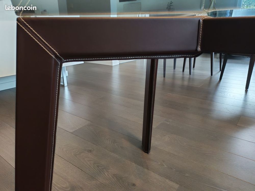 TABLE REPAS plateau verre 6 &agrave; 8 personnes Meubles