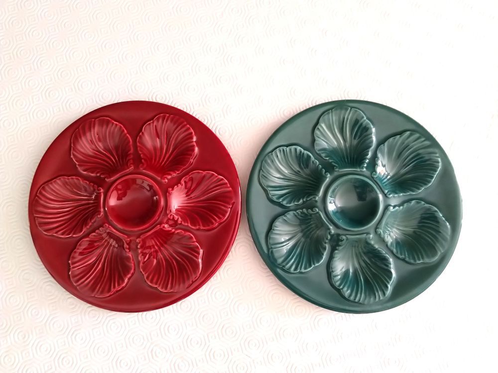 Rare ensemble multicolore de 6 assiettes &agrave; hu&icirc;tres PROCERAM
Décoration