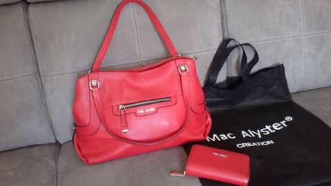 Très beau sac Mac Alyster et compagnon cuir rouge NEUF 55 Colmar (68)