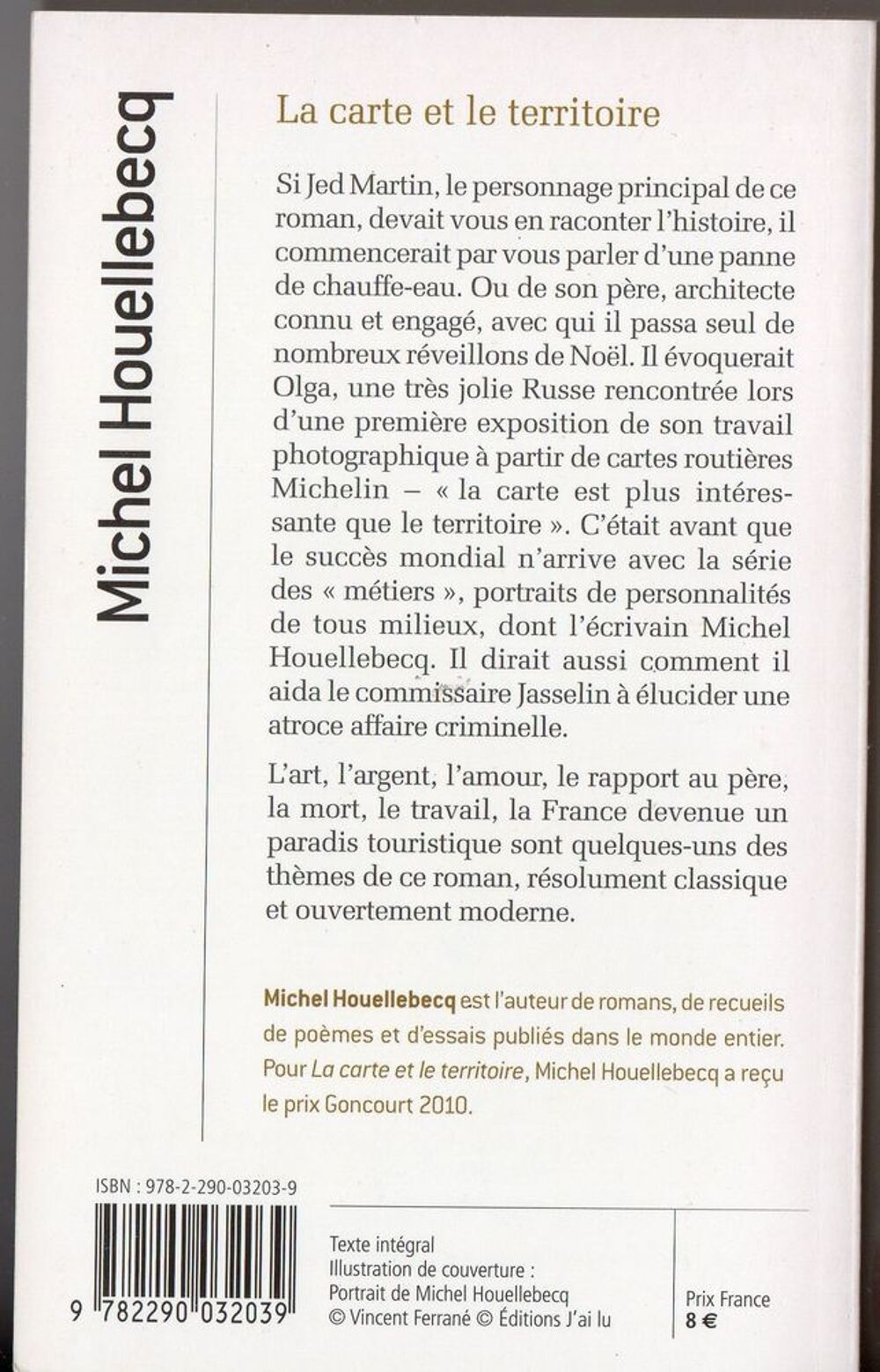 La carte et le territoire - Michel Houellebecq Livres et BD