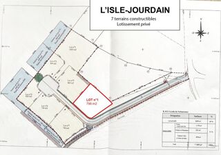  Terrain  vendre 798 m L'isle-jourdain