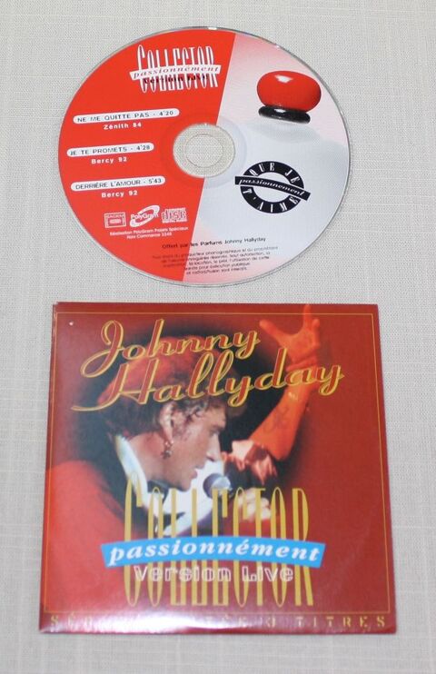 J. Hallyday CD 3 Titres hors commerce. Passionnment. TBE 8 Bavay (59)