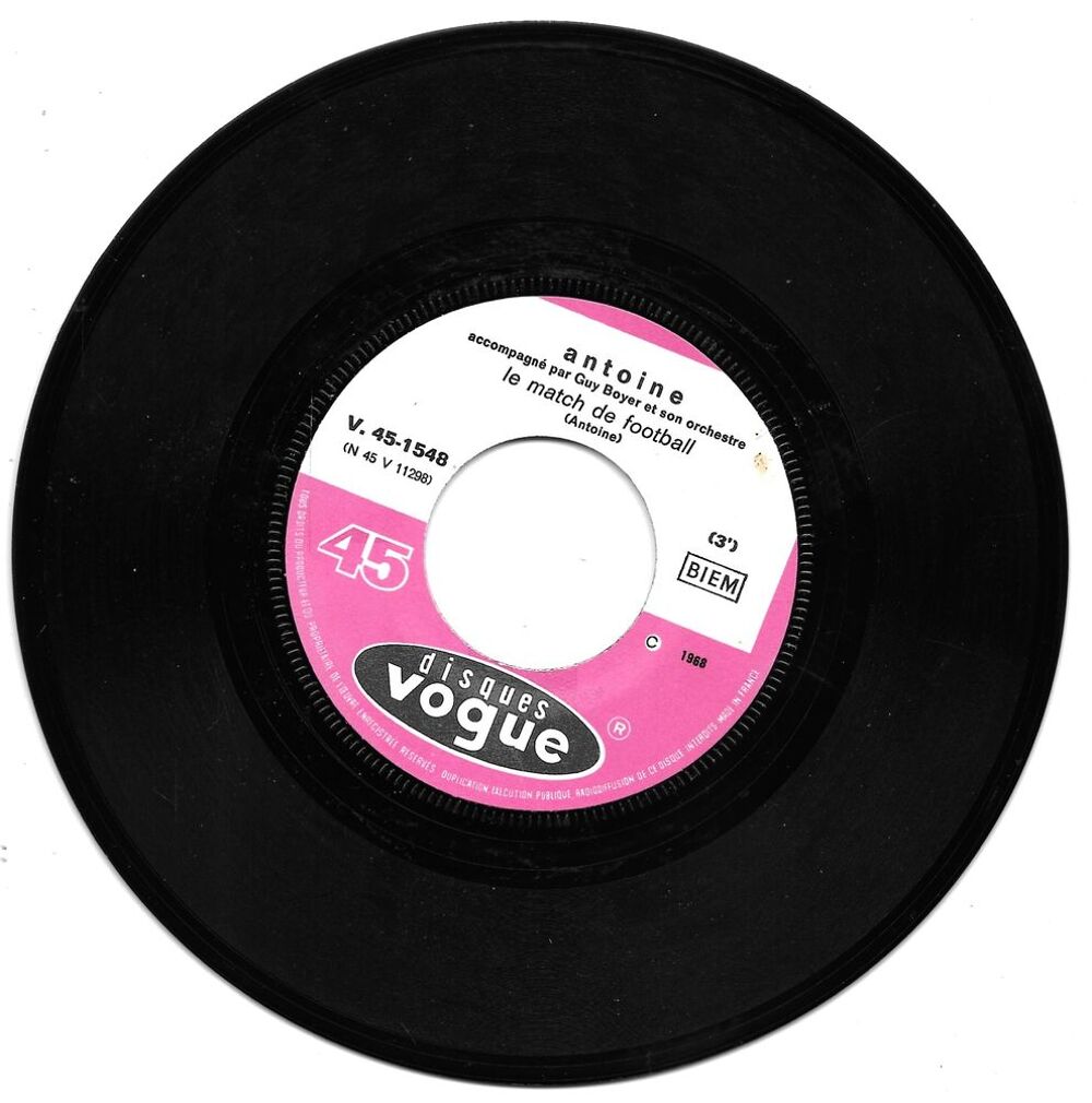 Antoine : Le Match De Football [Vinyle 45 Tours 7" Jukebox] CD et vinyles