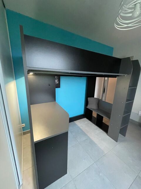 Lit mezzanine BUT avec bureau 1 place Hérault Villeveyrac (34)