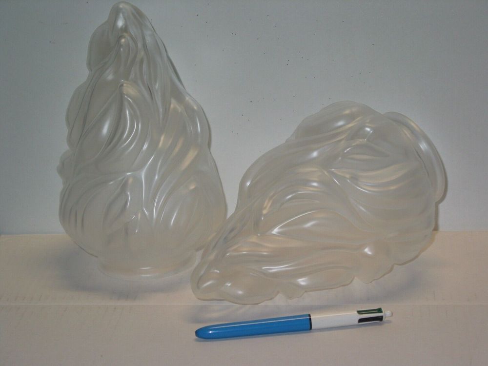 1 UNE GRANDE Tulipe flamme empire p&acirc;te de verre press&eacute;e art Décoration