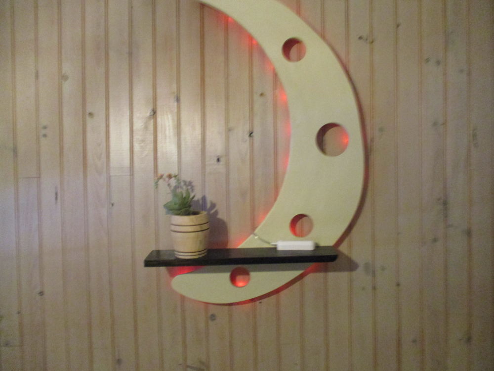 aplique murale decorative en forme de lune Décoration