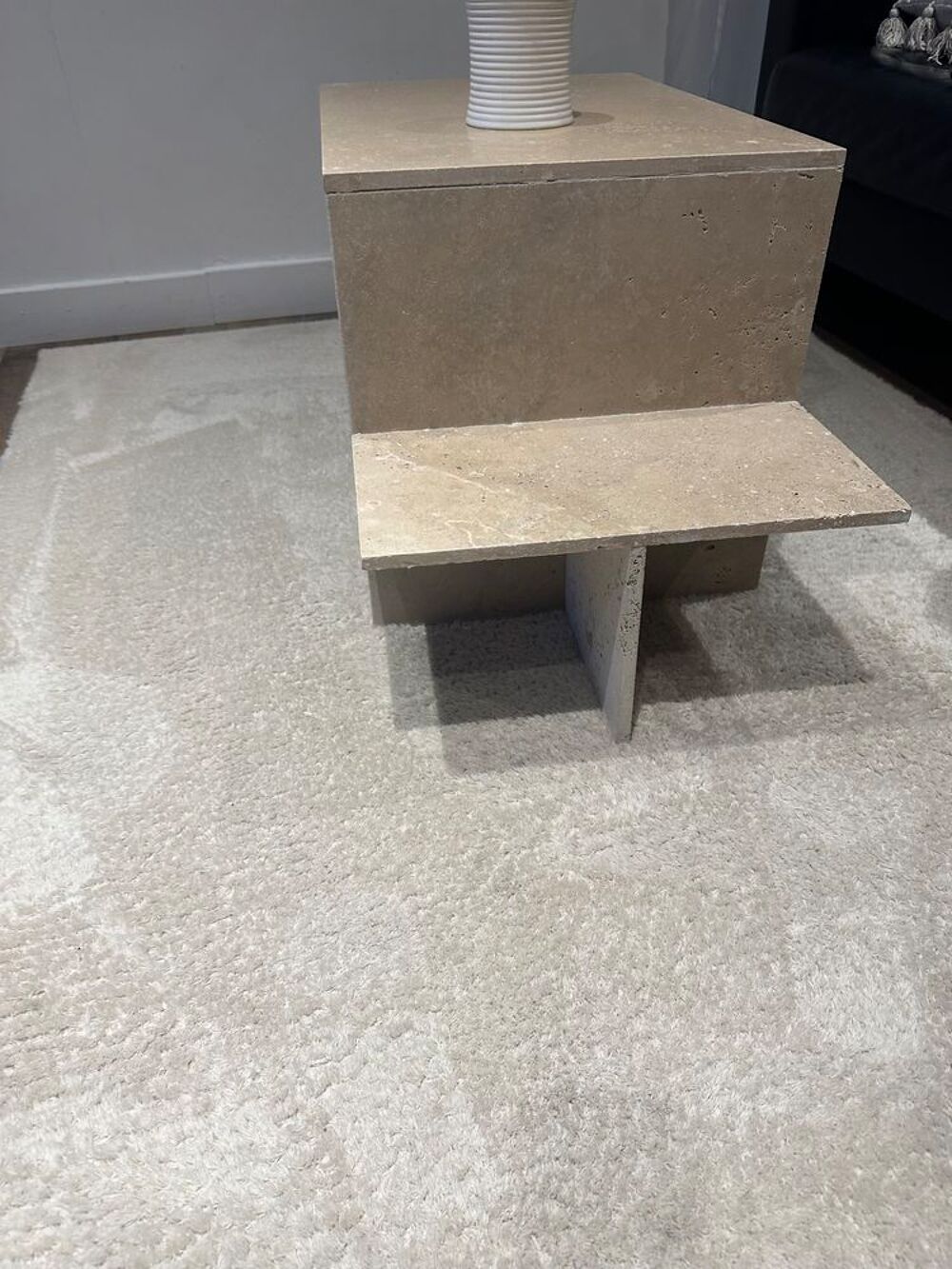 Table basse en travertin Meubles