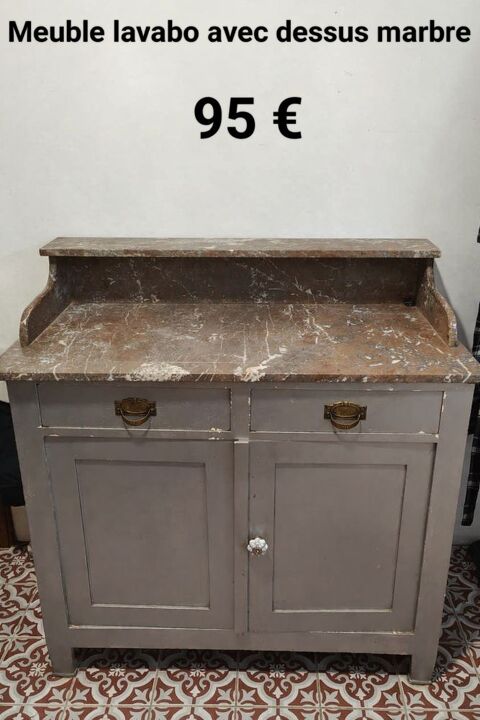 Meuble lavabo avec dessus marbre 95 Villefranche-du-P�rigord (24)