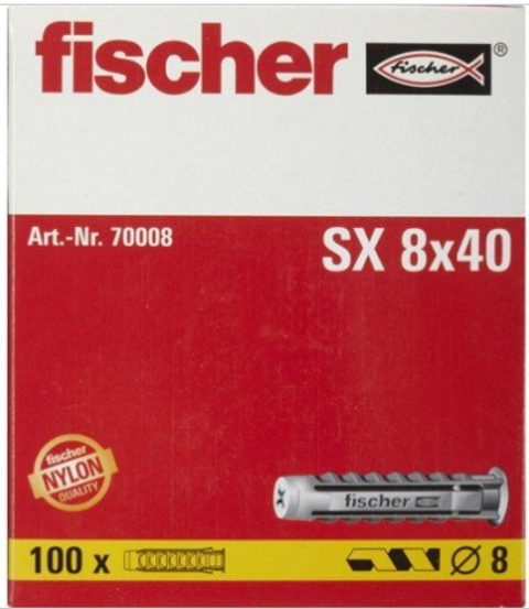 Chevilles Fischer SX 8x 40 8 trchy (91)